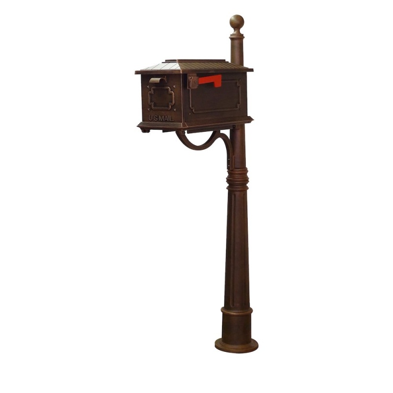 Kingston Curbside Mailbox and Ashland Decorative Aluminum Durable Mailbox Post