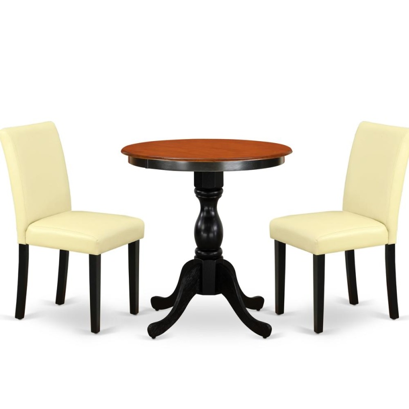 3-Piece Dinner Table Set with 2 Parson Chairs