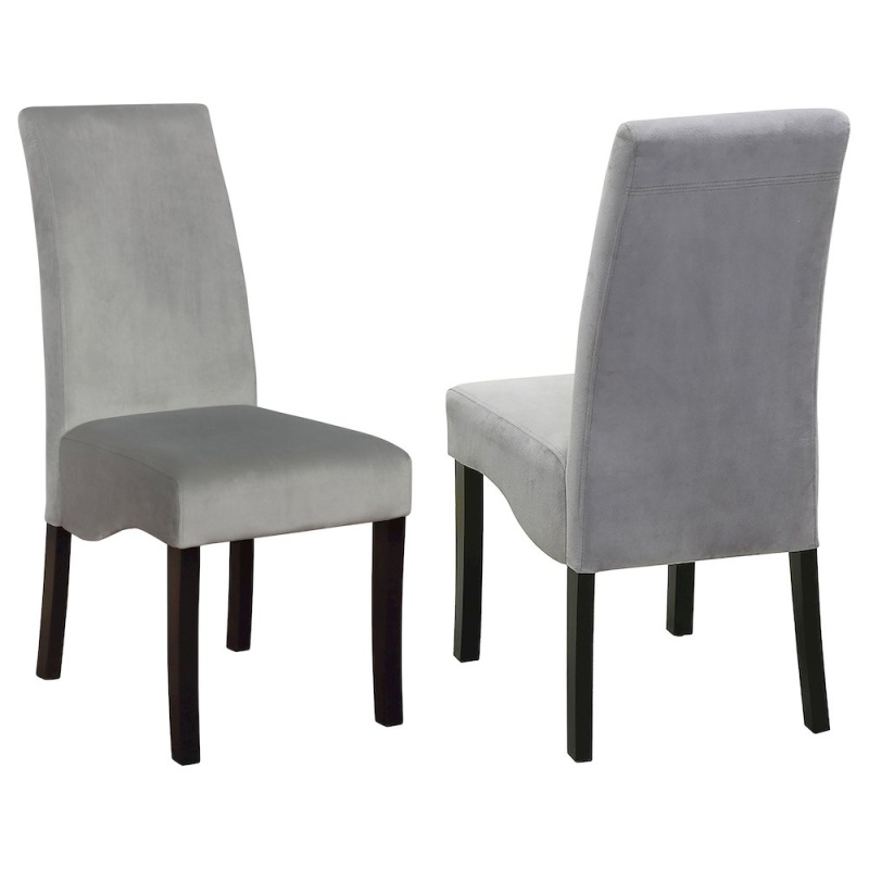Stanton Velvet Upholstered Dining Side Chair Grey (Set Of 2)