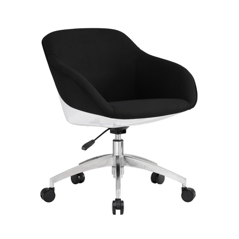Techni Mobili Home Office Upholstered Task Chair, Black