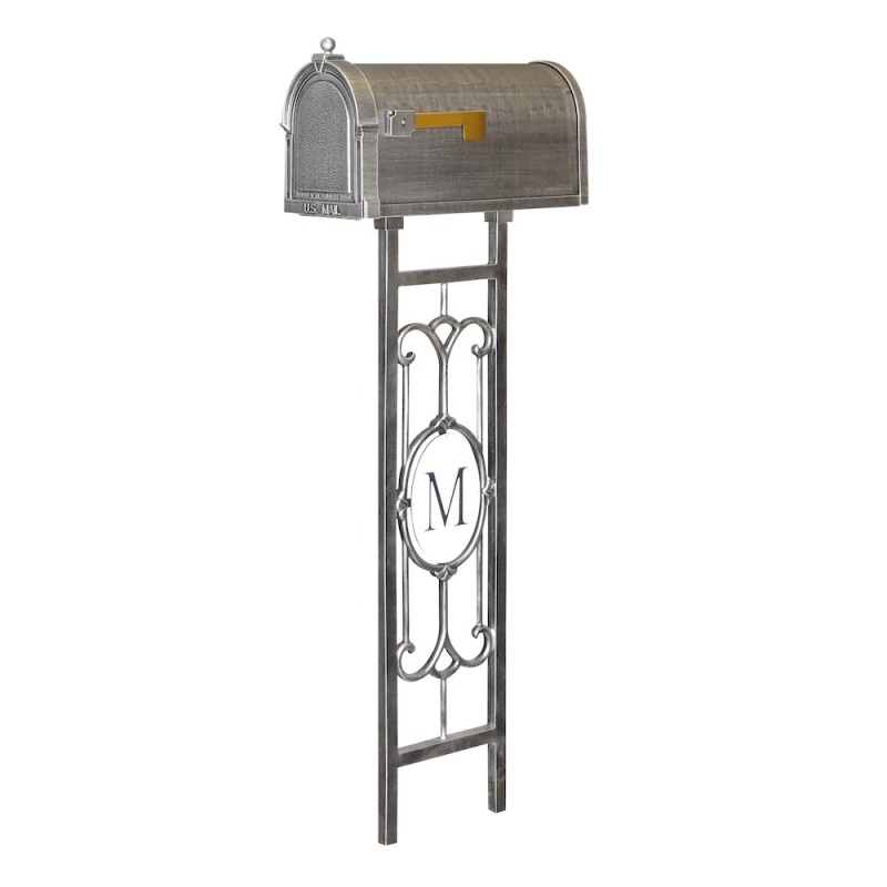 Berkshire Curbside Mailbox With Monogram Mailbox Post