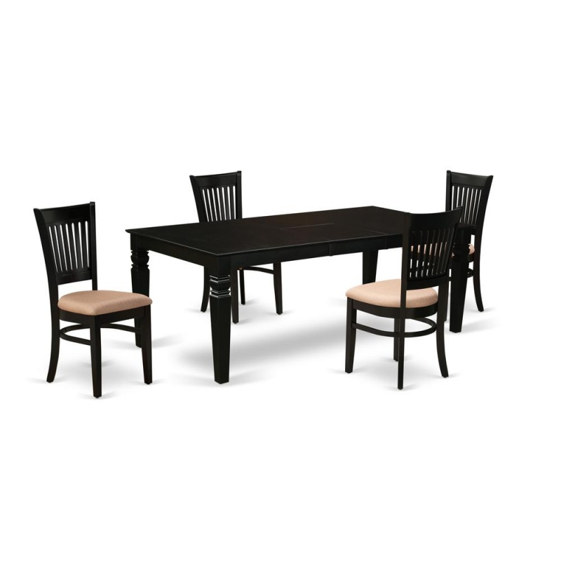 Dining Table- Table Leg Dining Chairs, Lgva5-Blk-c