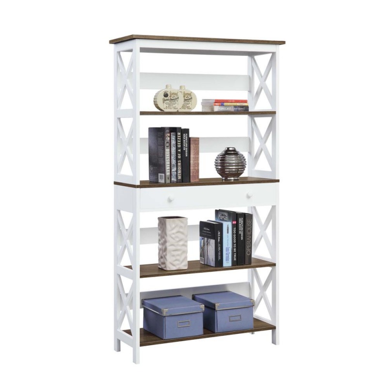 Oxford 5 Tier Bookcase With Drawer