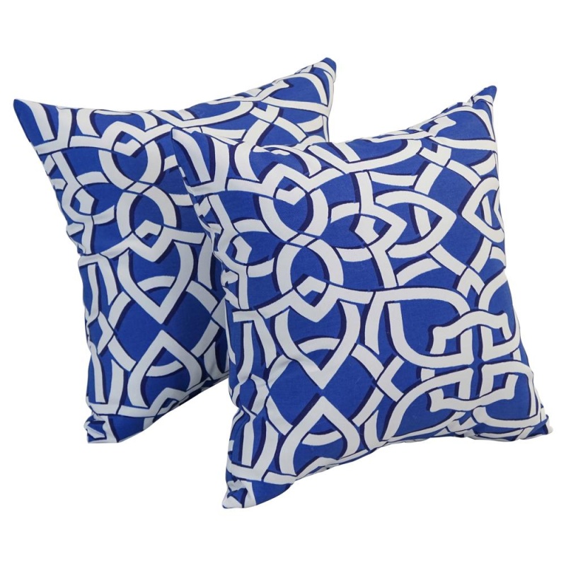 17-Inch Square Polyester Outdoor Throw Pillows (Set of 2)