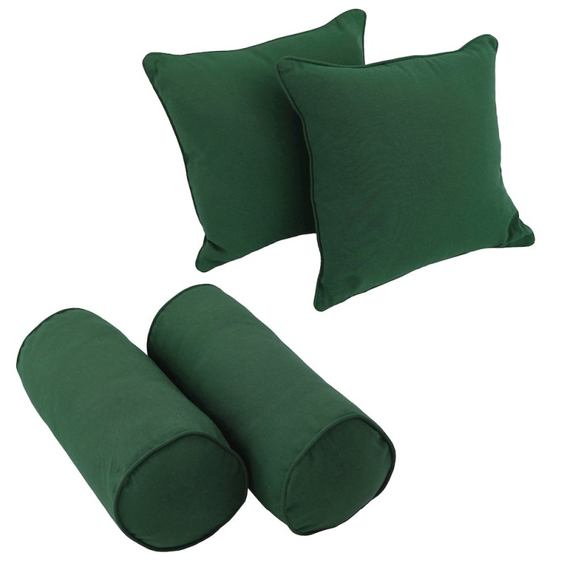 Double-Corded Solid Twill Throw Pillows With Inserts (Set Of 4)