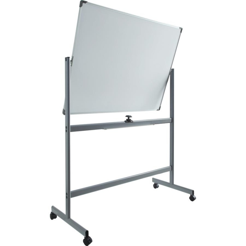 Lorell Magnetic Whiteboard Easel - 48" (4 Ft) Width X 36" (3 Ft) Height - White Surface - Rectangle - Floor Standing - 1 Each