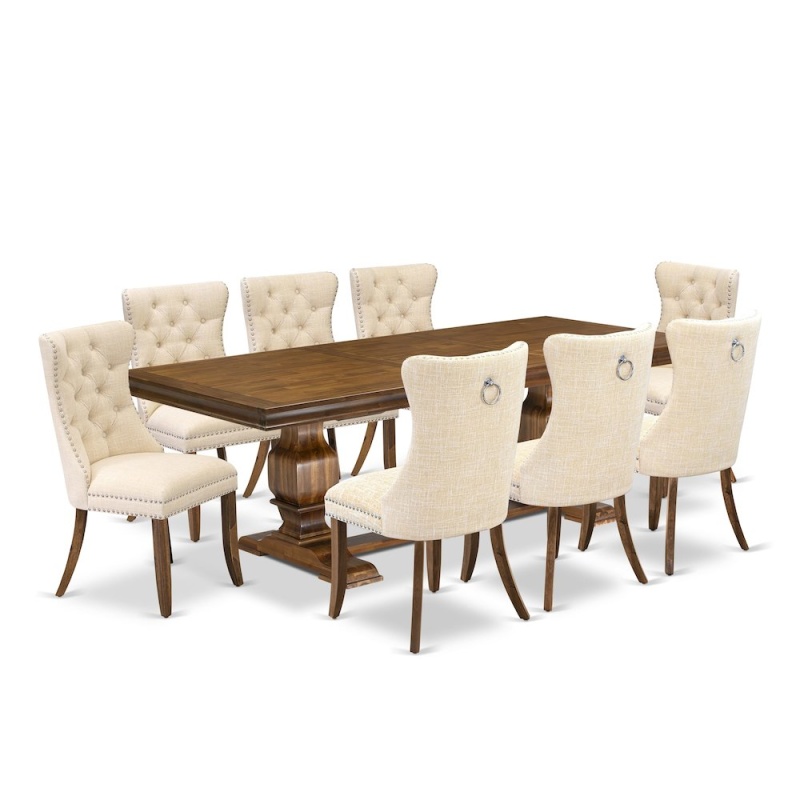9 Pieces Dining Table Set
