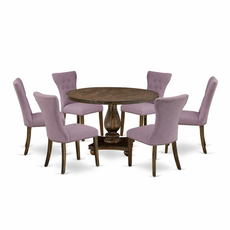 East West Furniture 7 Piece Dinner Table Set