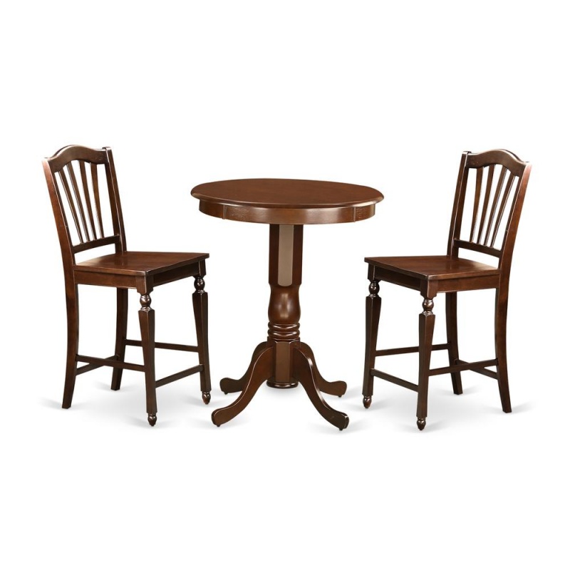3 Pc Pub Table Set - Kitchen Table and 2 Counter Height Stool