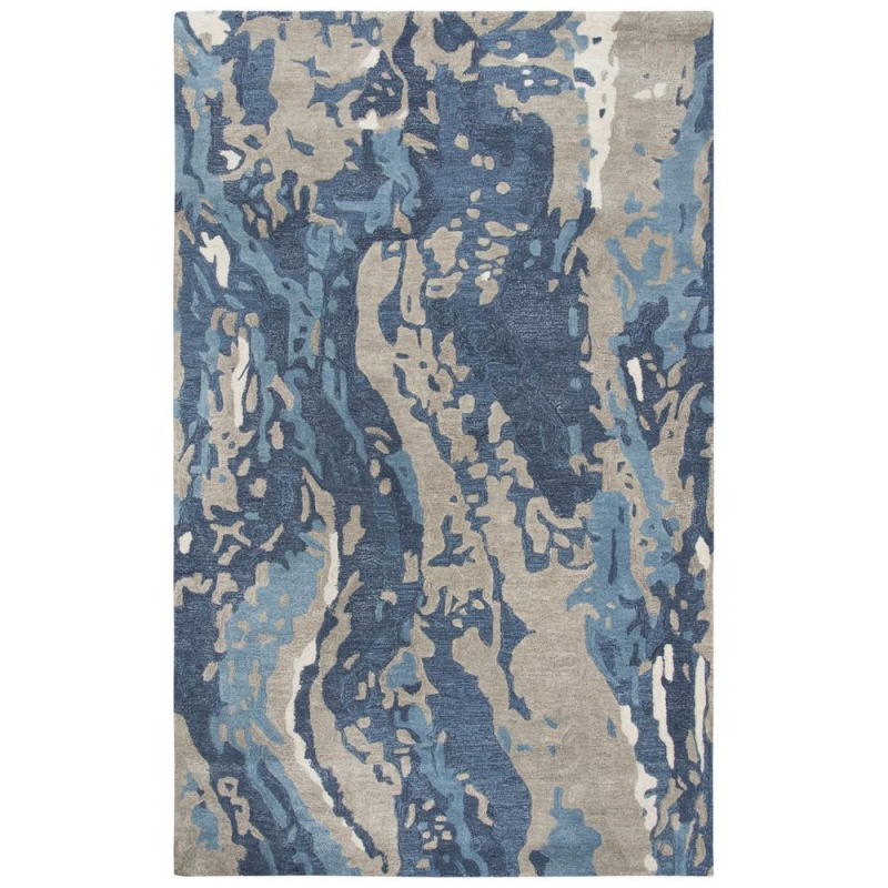Hand Tufted Cut & Loop Pile Wool/ Viscose Rug, 8' X 10'
