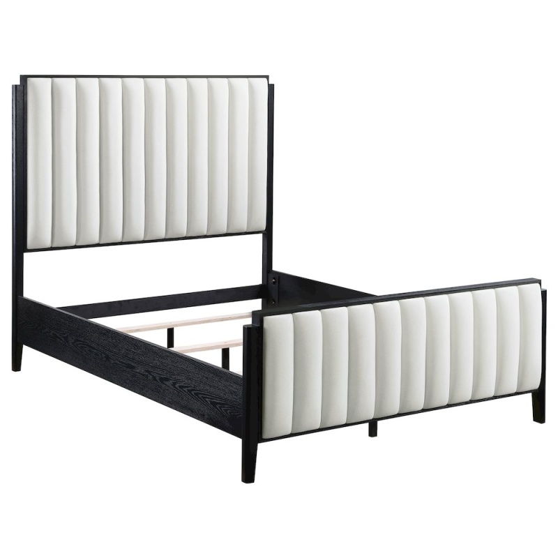 Brookmead 60-Inch Upholstered Queen Bed Black