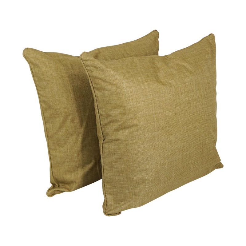 25-Inch Double-Corded Spun Polyester Square Floor Pillows With Inserts (Set Of 2) 9813-Cd-S2-Reo-Sol-08
