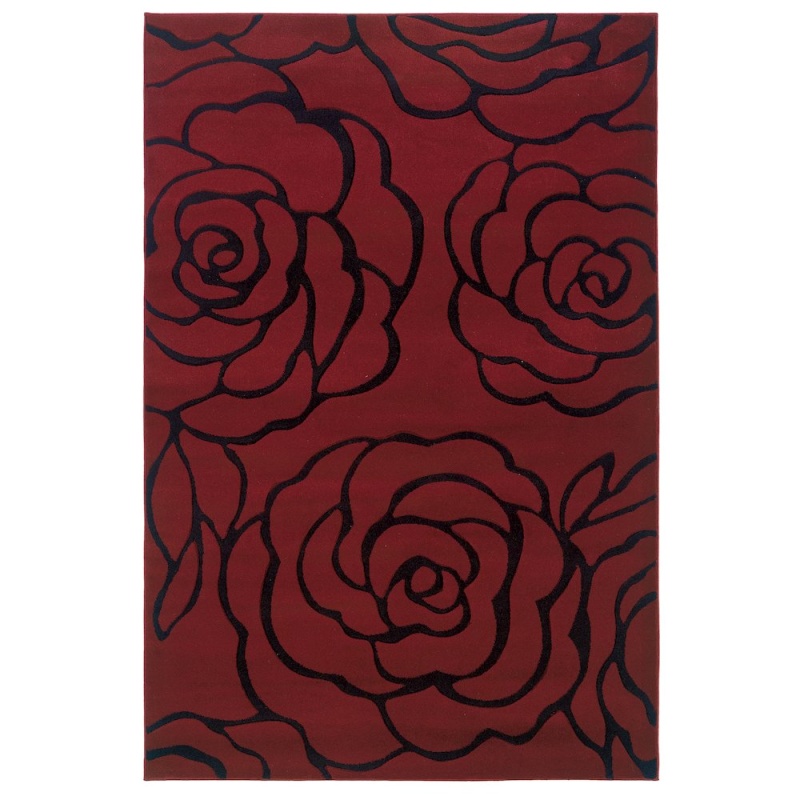Milan Mimi Garnet & Black 8X10.4 Rug