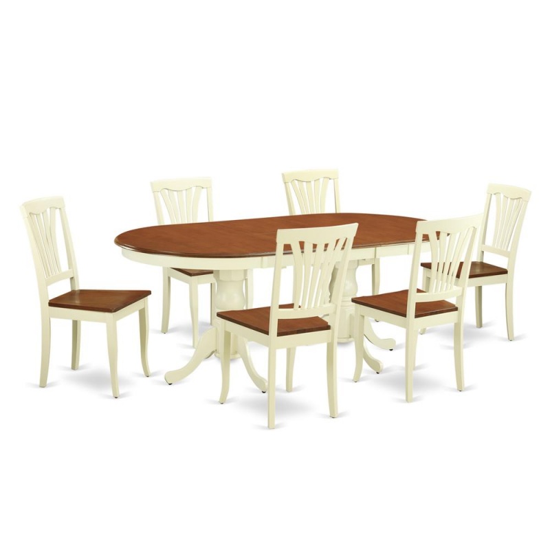 7 Pc Dining Room Set For 6 Dining Table With 6 Kitchen Dining Chairs 1608