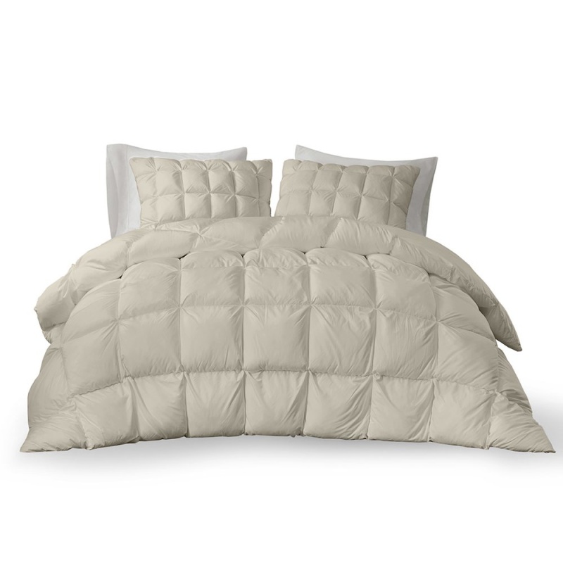 Stay Puffed Overfilled Down Alternative Comforter in Tan
