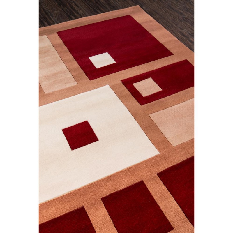 New Wave Area Rug, Red, 2'6" X 12' Runner