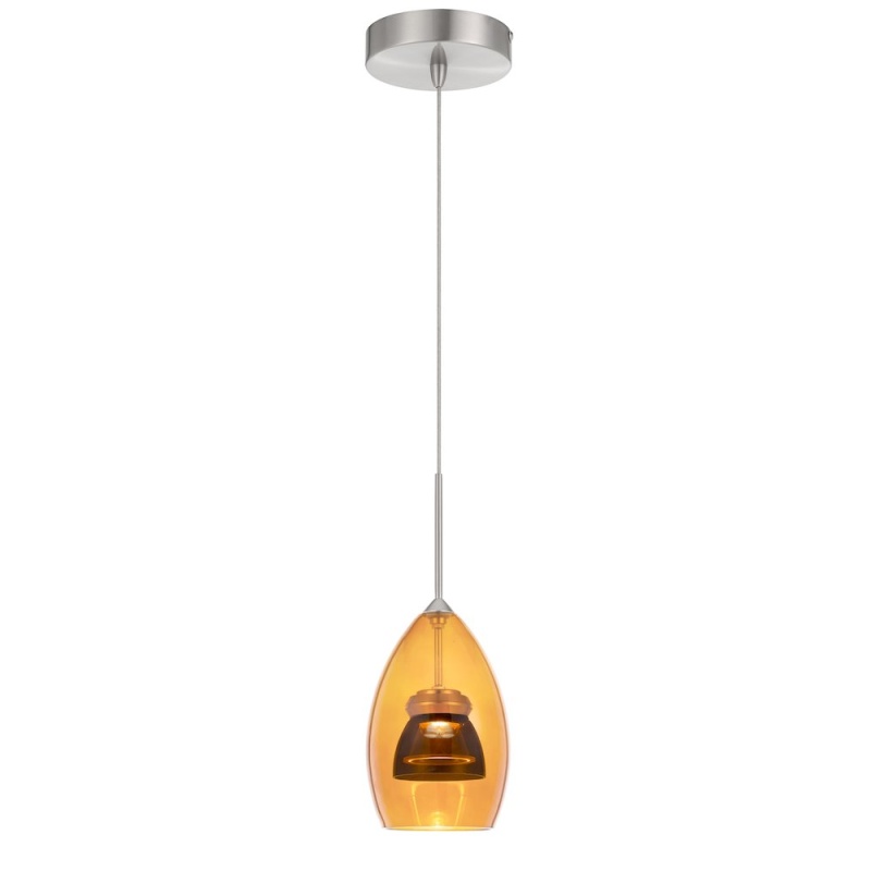 Integrated Dimmable Led Glass Mini Pendant Light. 6W, 450 Lumen, 3000k