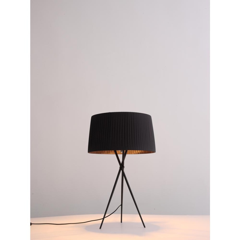 Paige Table Lamp Black Carbon Steel And Fabric
