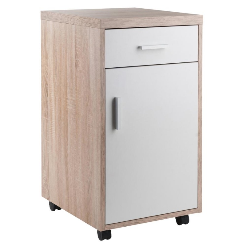 Kenner 1-Drawer Storage Mobile Cabinet, Two-Tone