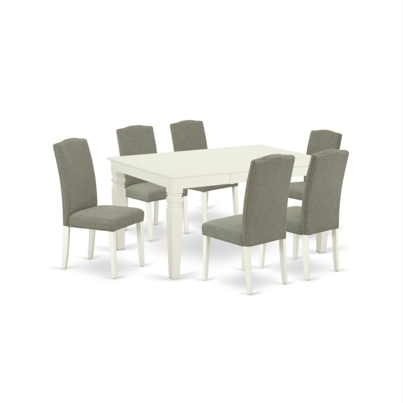 Dining Room Set Linen White