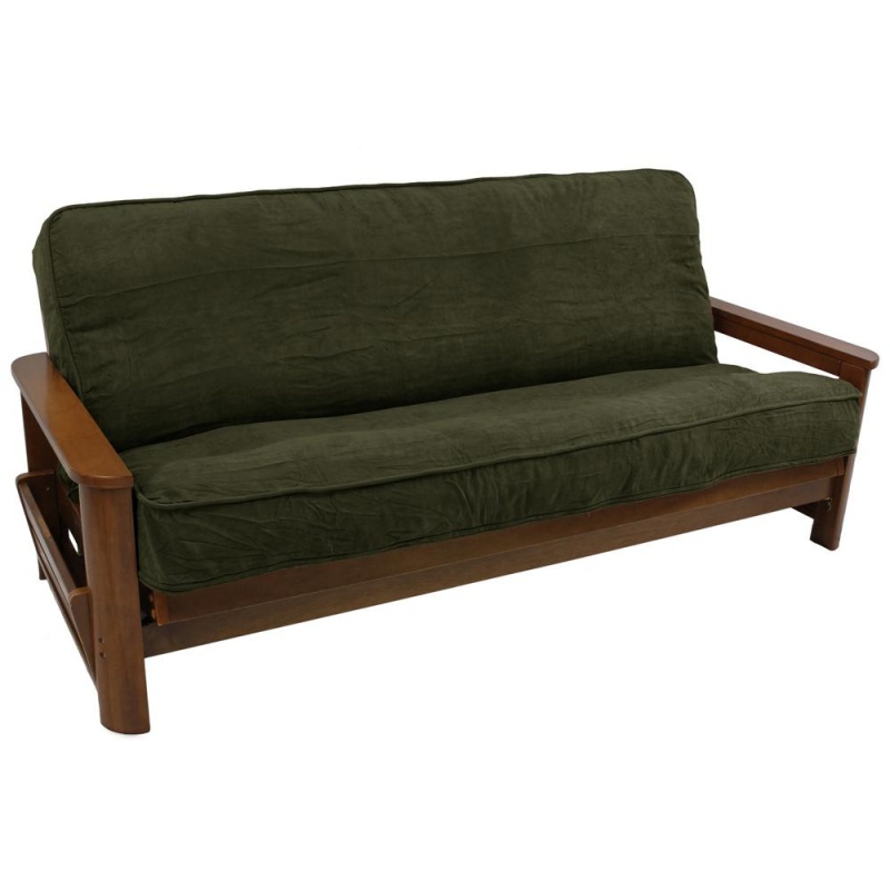 Solid Microsuede Double Corded 8 To 9-Inch Full Futon Cover