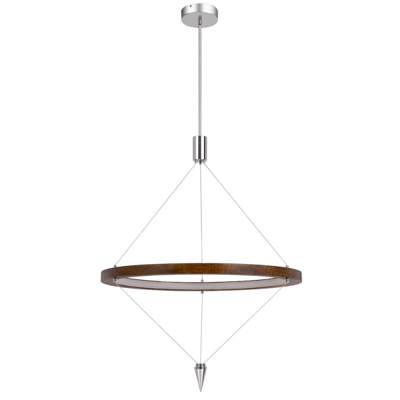 Viterbo Integrated Dimmable Led Pine Wood Pendant Fixture