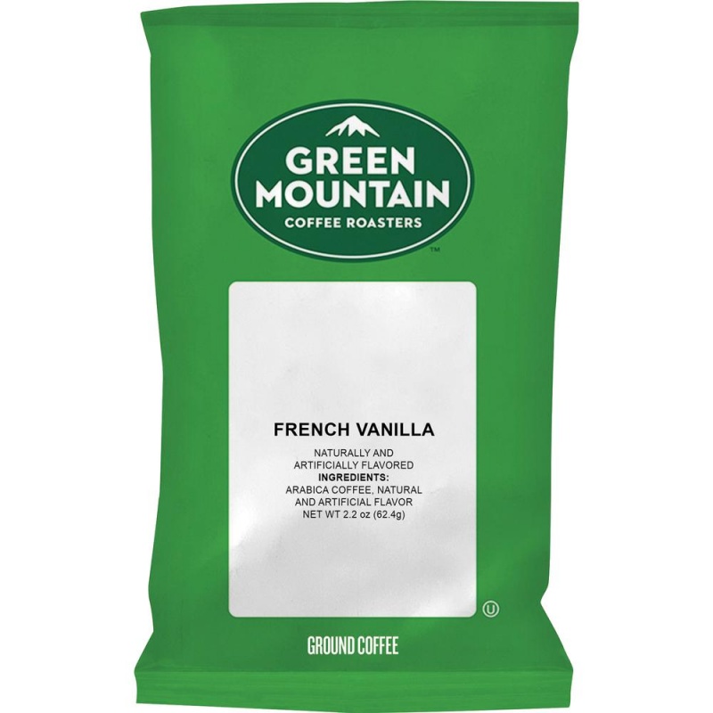 Green Mountain Coffee Ground French Vanilla Ground Coffee - 2.2 Oz Per Packet - 50 Packet - 50 / Carton