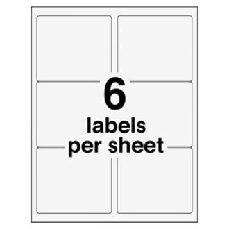 Avery® Repositionable Shipping Labels, Sure Feed® Technology, Repositionable Adhesive, 3-1/3" X 4" , 600 Labels (55164) - Avery® Repositionable Labels, Sure Feed, 3-1/3"X4" , 600 Labels (5