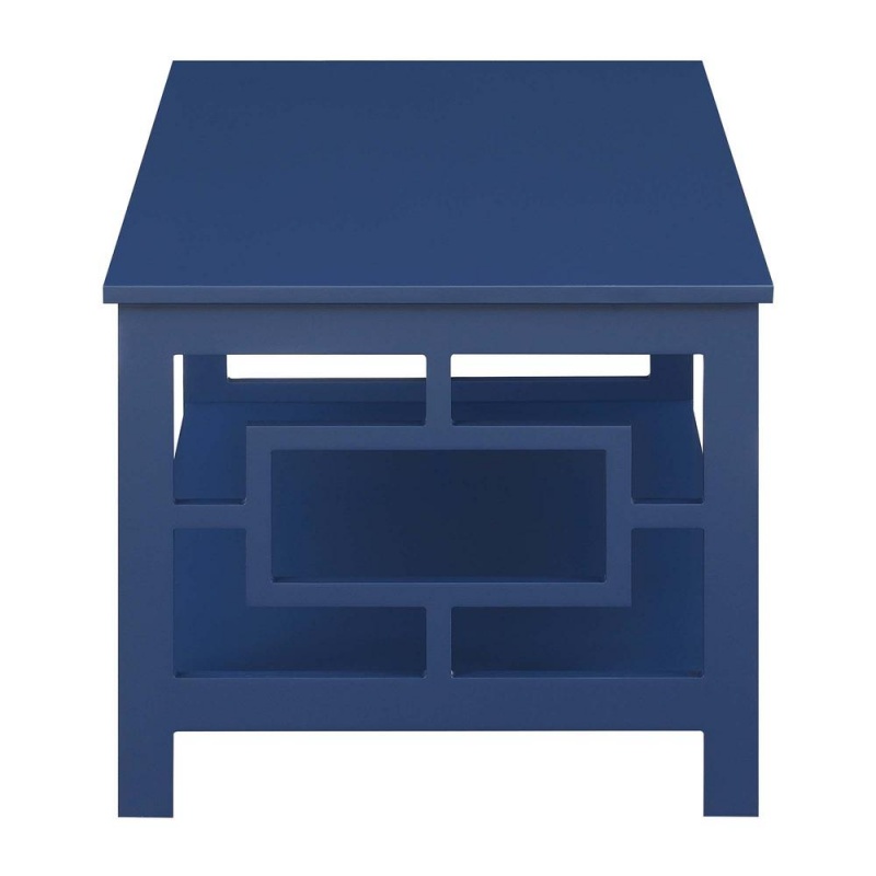 Town Square Coffee Table With Shelf -Cobalt Blue