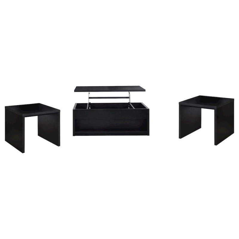 Knapp 3-Piece Lift Top Coffee Table Set Black