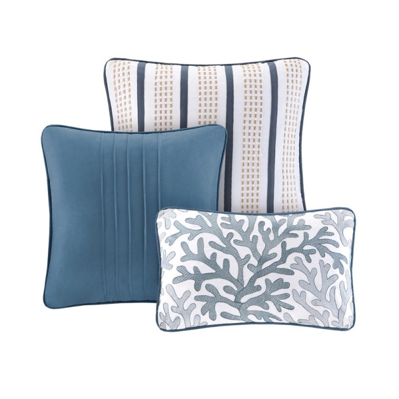 Brushed Microfiber Quilt Set With Throw Pillows