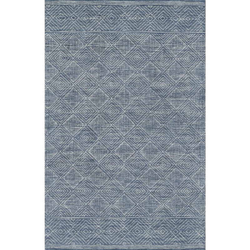 Contemporary Rectangle Area Rug, Denim, 8' X 10'