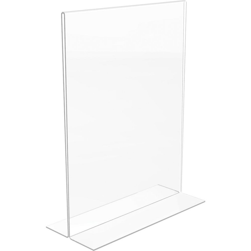 Lorell Double-Sided Acrylic Frame - 1 Each - 8.50" Holding Width X 11" Holding Height - Rectangular Shape - Yes - Acrylic - Countertop - Clear