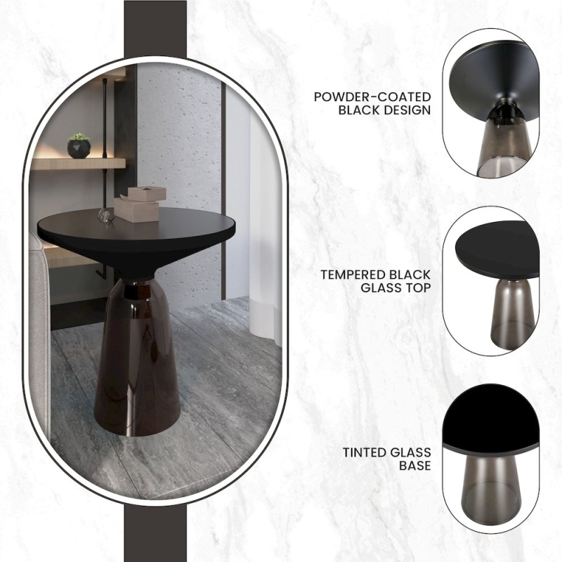 Tully Collection Glass Side Table
