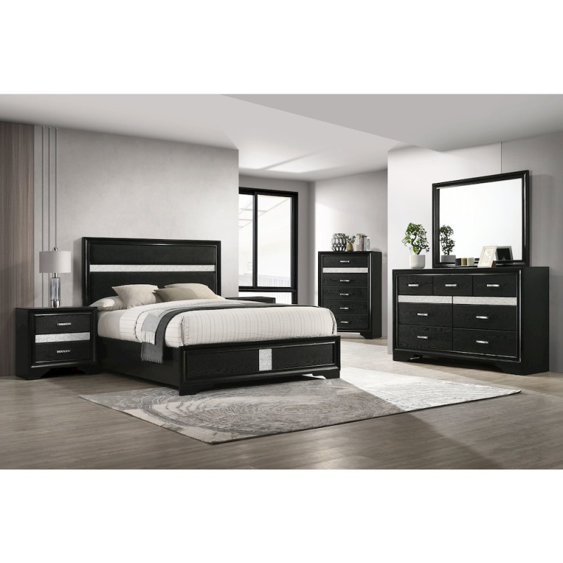 Miranda 5-Piece Eastern King Bedroom Set White