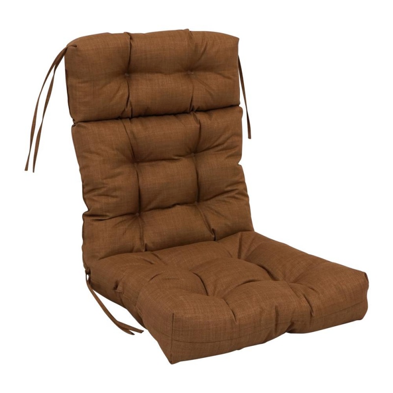20-Inch by 42-Inch Spun Polyester Solid Outdoor Tufted Chair Cushion