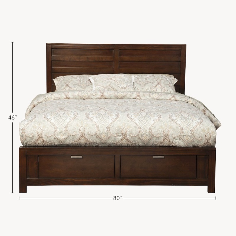 Carmel Eastern King Storage Bed, Cappuccino