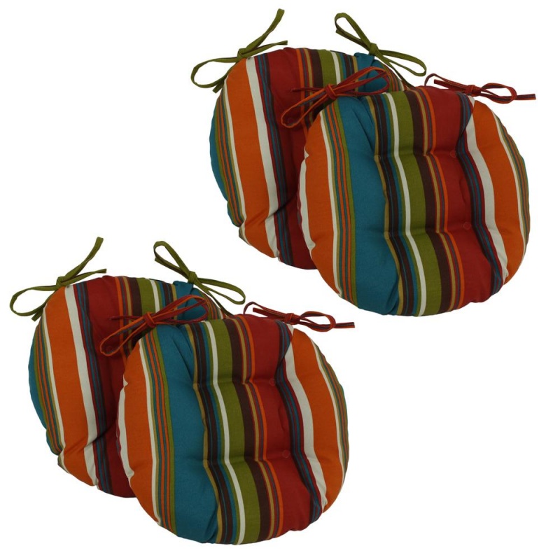 16-Inch Outdoor Spun Polyester Tufted Chair Cushion (Set Of 4)