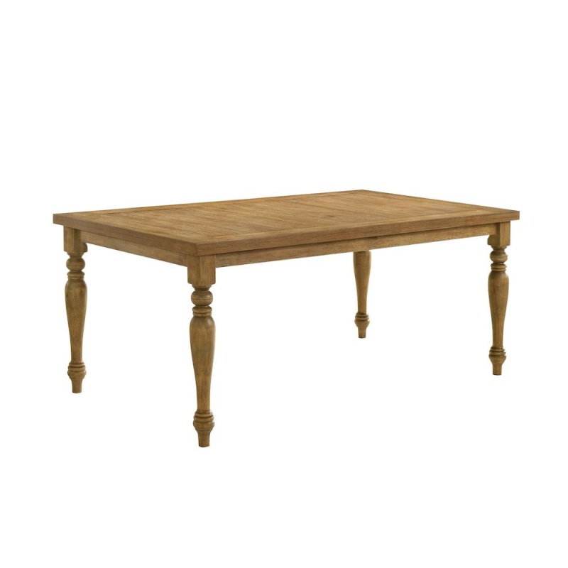 Transitional Rectangle Dining Table With Spindle-Style Legs