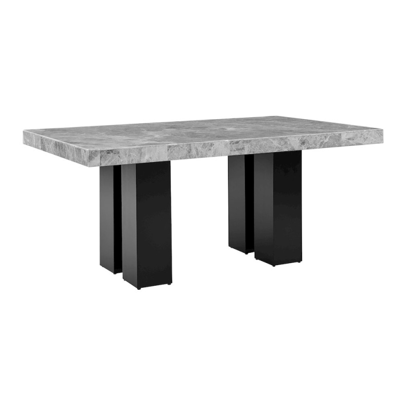 Camila 5Pc Rectangle Dining Set Black Chair