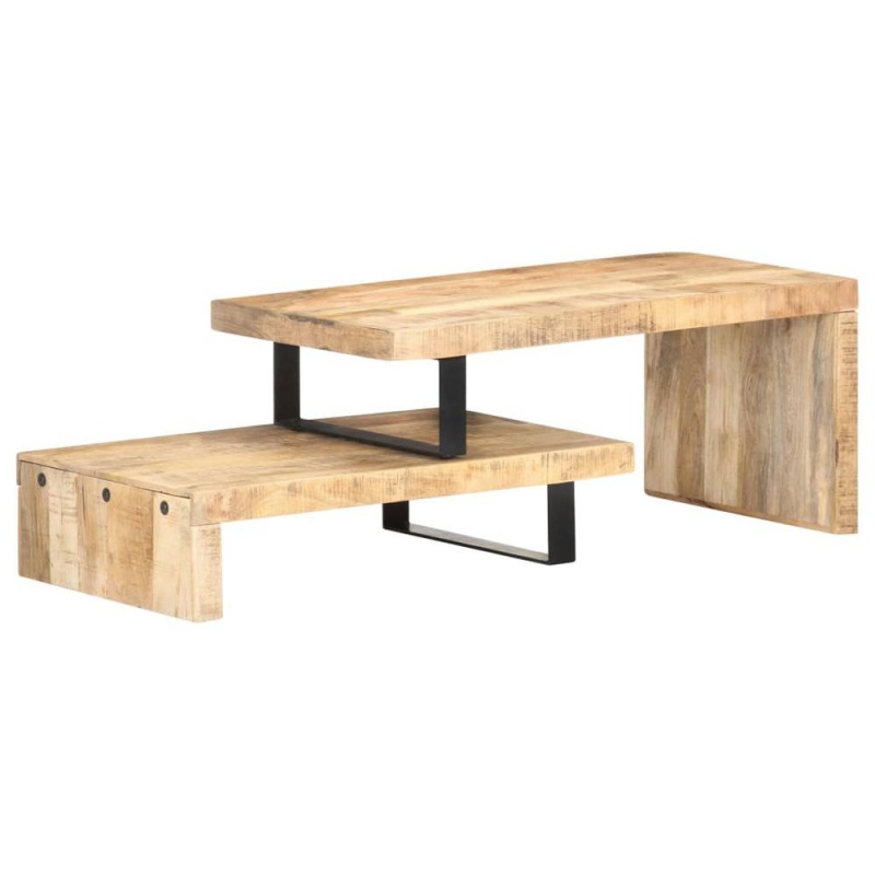 Vidaxl 2 Piece Coffee Table Set Solid Mango Wood 0392