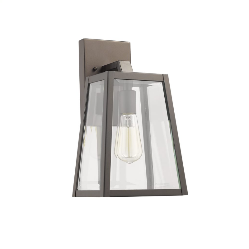 Leodegrance Transitional 1 Light Rubbed Bronze Outdoor Wall Sconce 14" Height