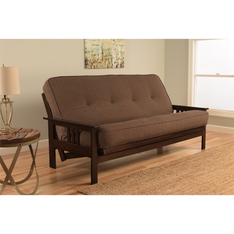 Monterey Frame-Espresso Finish-Linen Cocoa Mattress