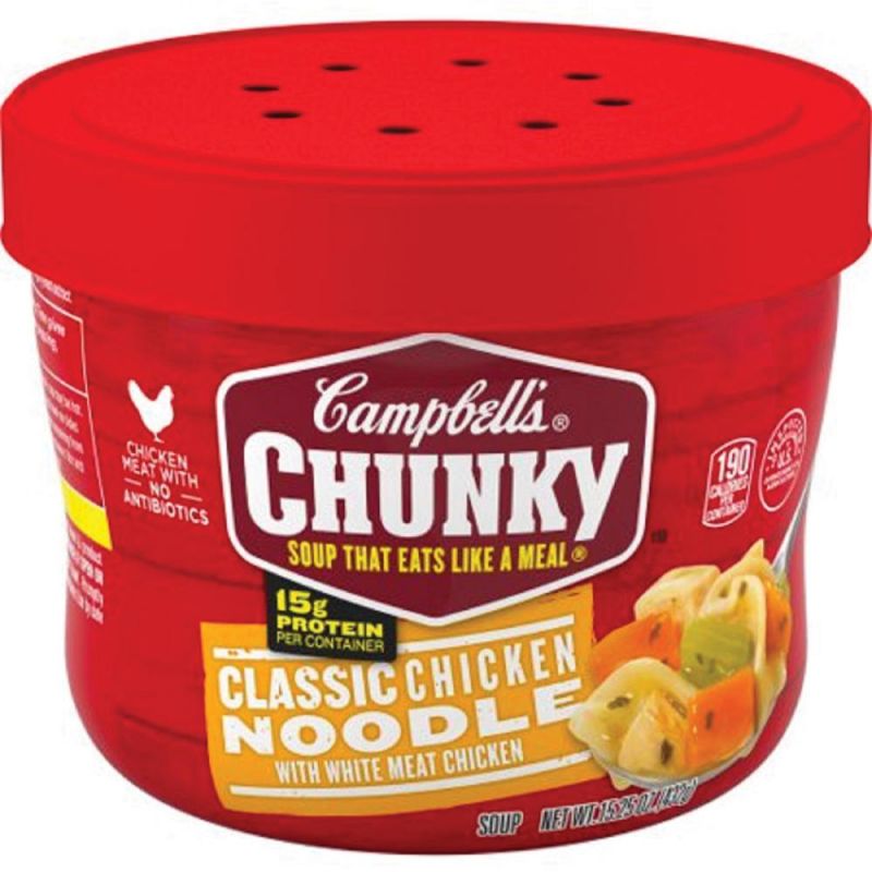 Campbell's Chunky Classic Chicken Noodle Soup - 15.25 Fl Oz - 8 / Carton