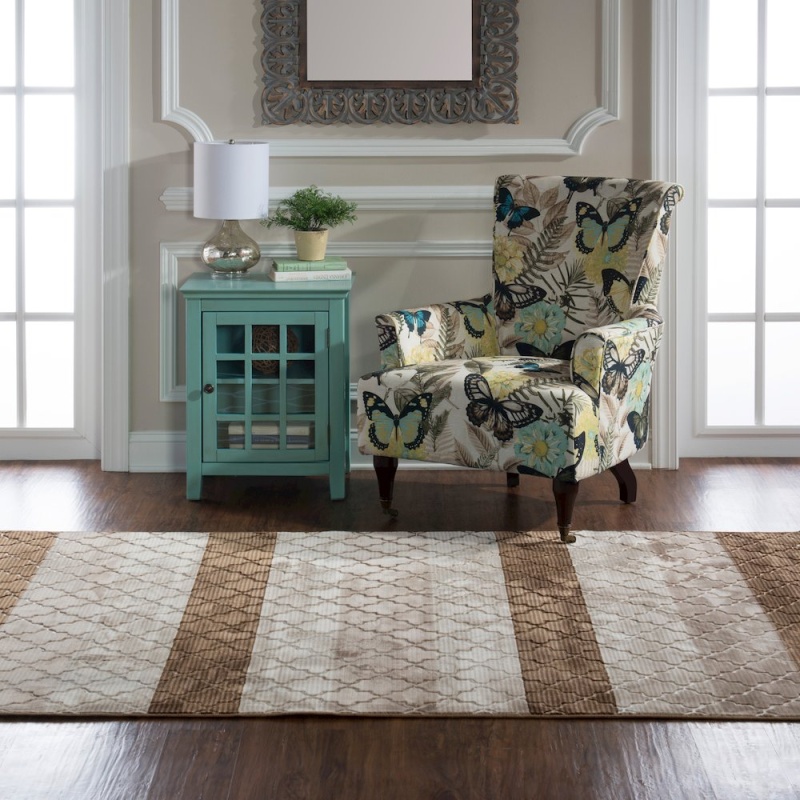Evolution Damaskstripe Beige&Brown 5X7.6, Rug