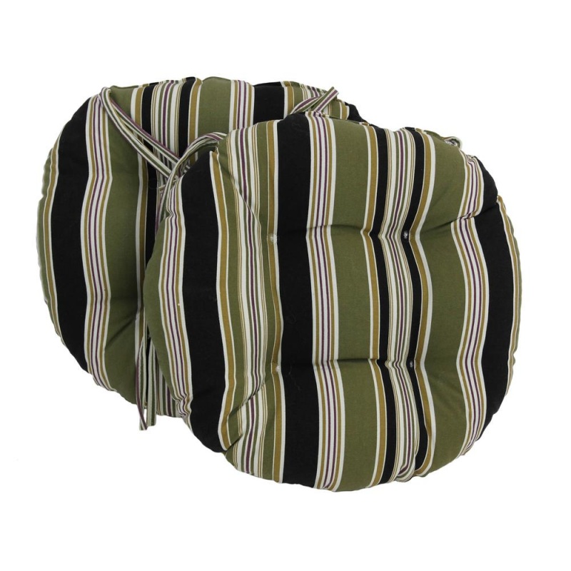 16-Inch Outdoor Spun Polyester Tufted Chair Cushion (Set of 2)