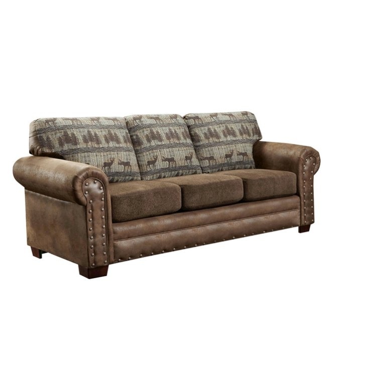 American Furniture Classics Sofa In Deer Teal Lodge