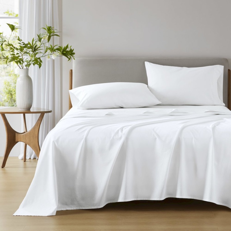 Cotton 144Tc 100% Cotton Solid Sheet Set, White Color