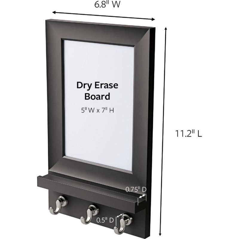 Command Dry-Erase Message Center - 11.2" Height X 6.8" Width X 1.5" Depth - Slate - 1 Each