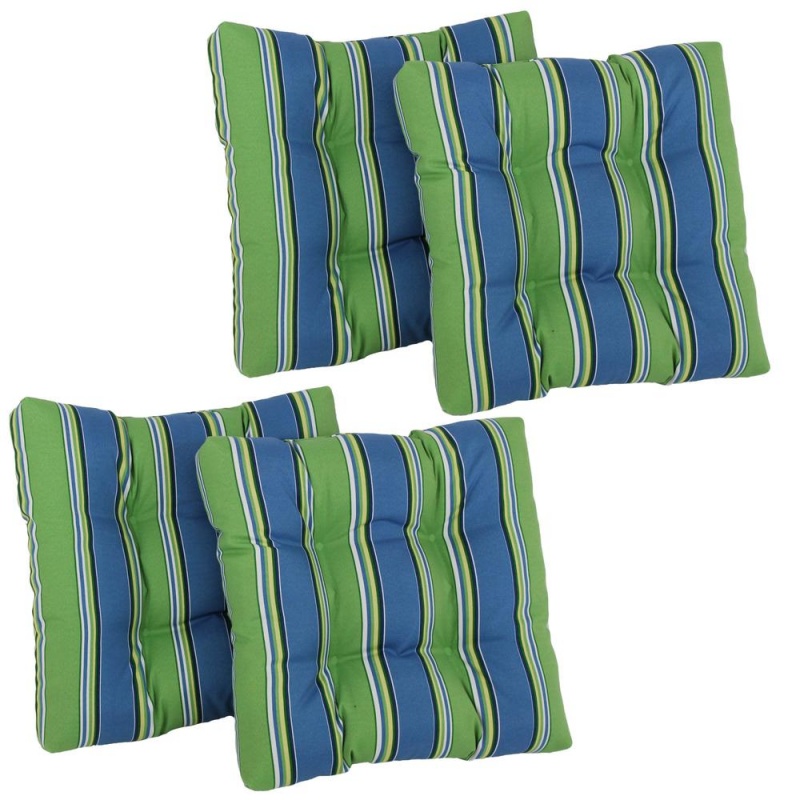 19-Inch Squared Tufted Dining Chair Cushion Set of Four